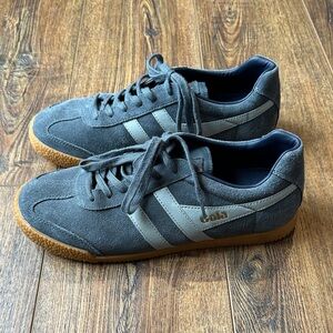 NWOT Gola Harrier Suede Sneakers  - size 9 Storm/Light Grey/Navy
